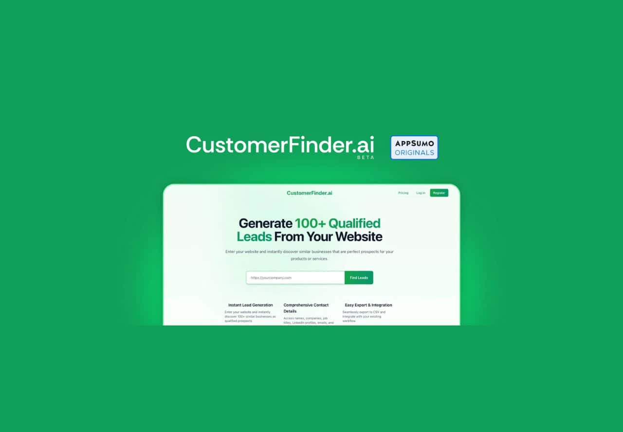 CustomerFinder.ai lifetime deal on appsumo