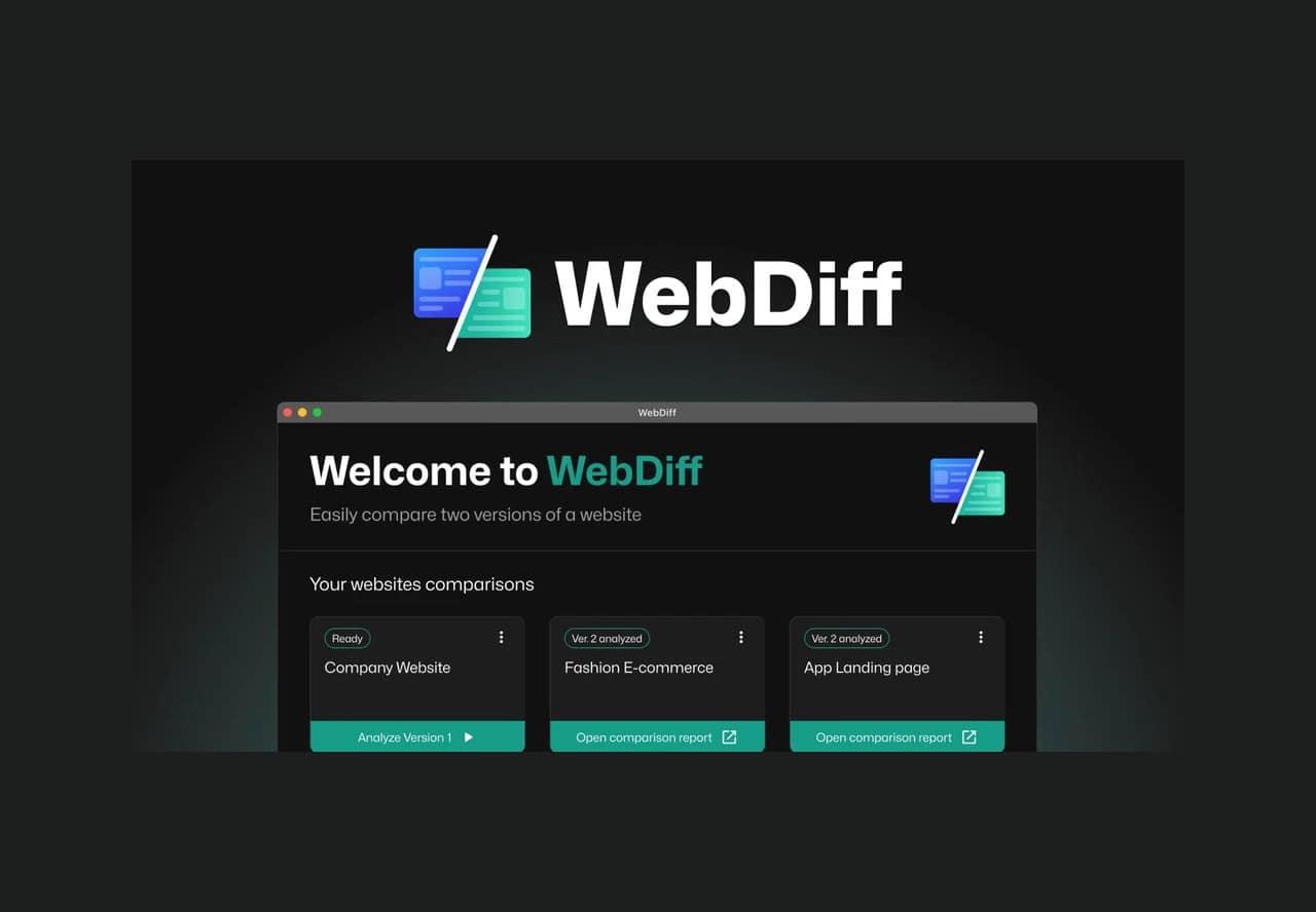 WebDiff Lifetime Deal: Website Analyzation Tool 3