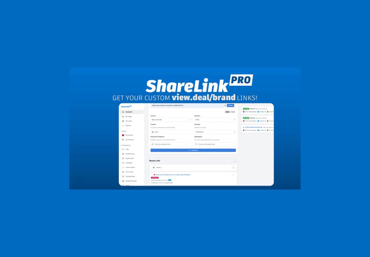 ShareLinkPro lifetie deal on dealify