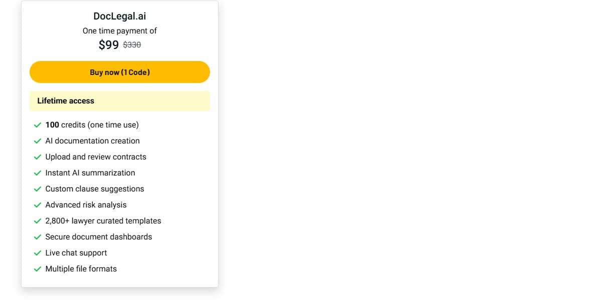 doclegal.ai appsumo price
