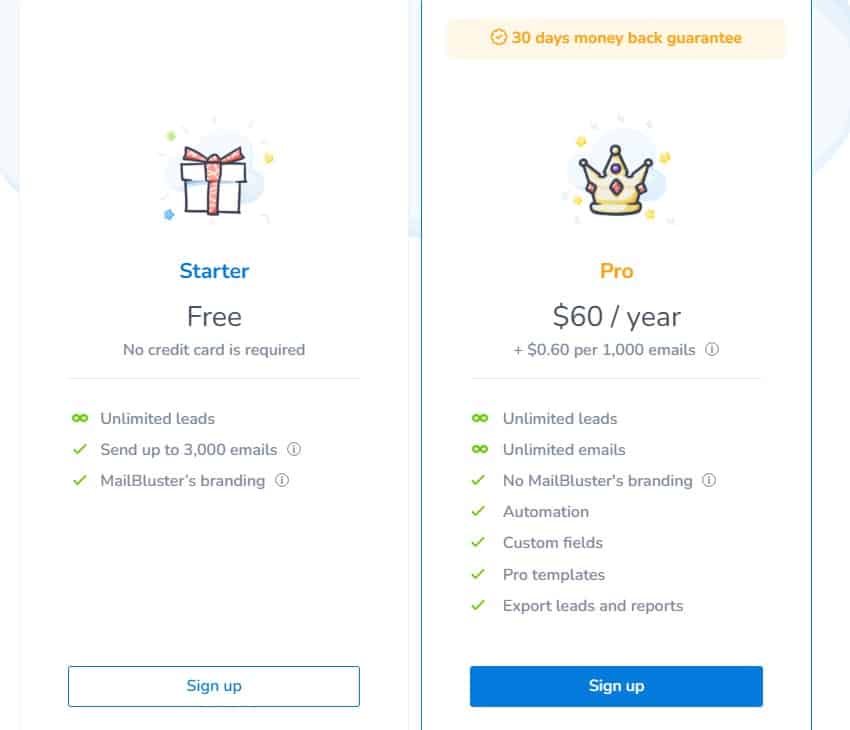 mailbluster regular pricing