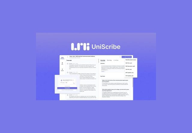 UniScribe lifetime deal on appsumo