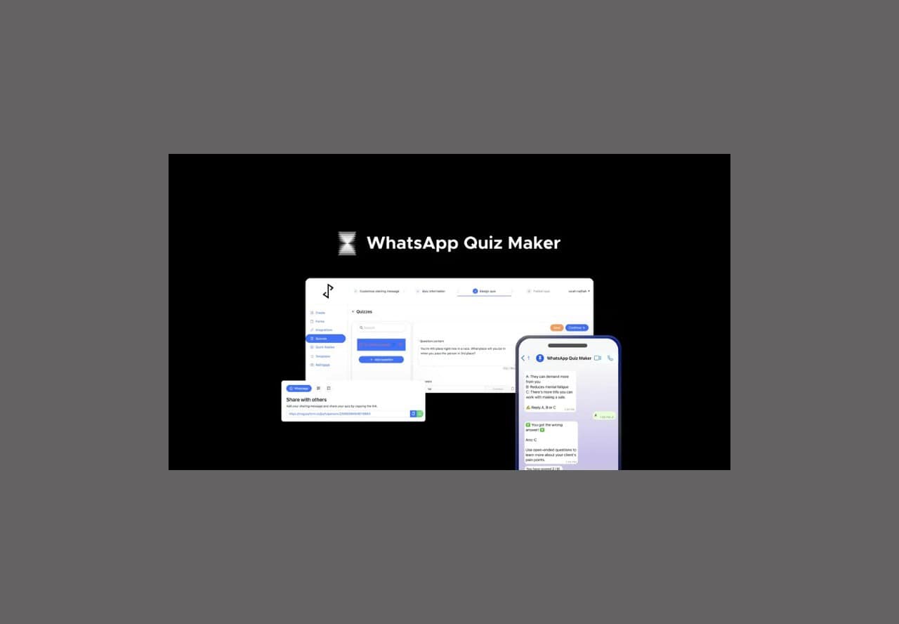 WhatsApp Quiz Maker lifetime deal on appsumo