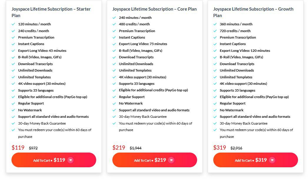 Joyspace AI dealify price 