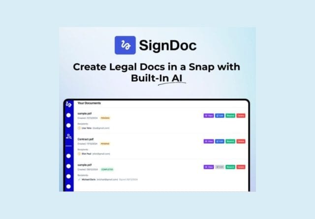 SignDoc lifetime deal on dealmirror