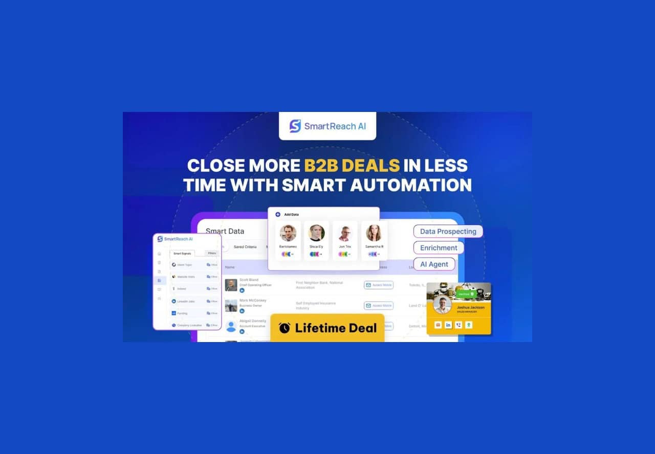 SmartReach AI lifetime deal on rockethub