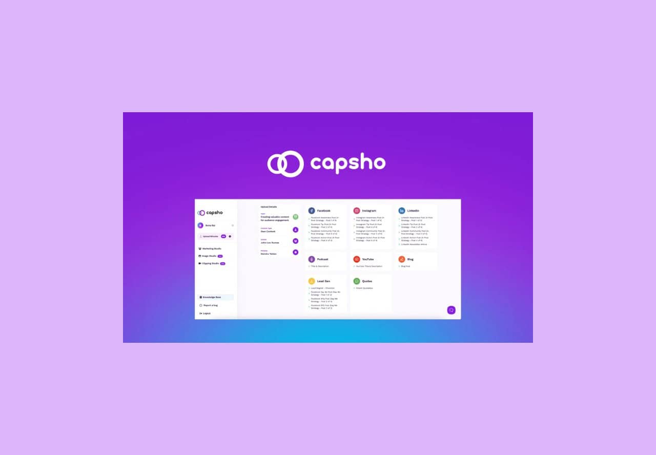 capsho lifetime deal on appsumo