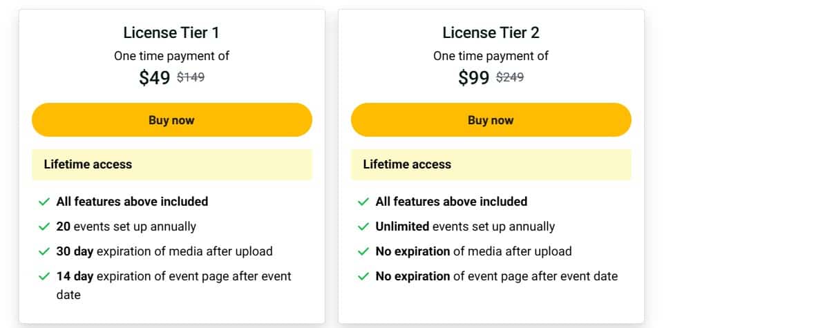 Memogram Lifetime Deal: Collect event photos with QR 3 memogram appsumo price