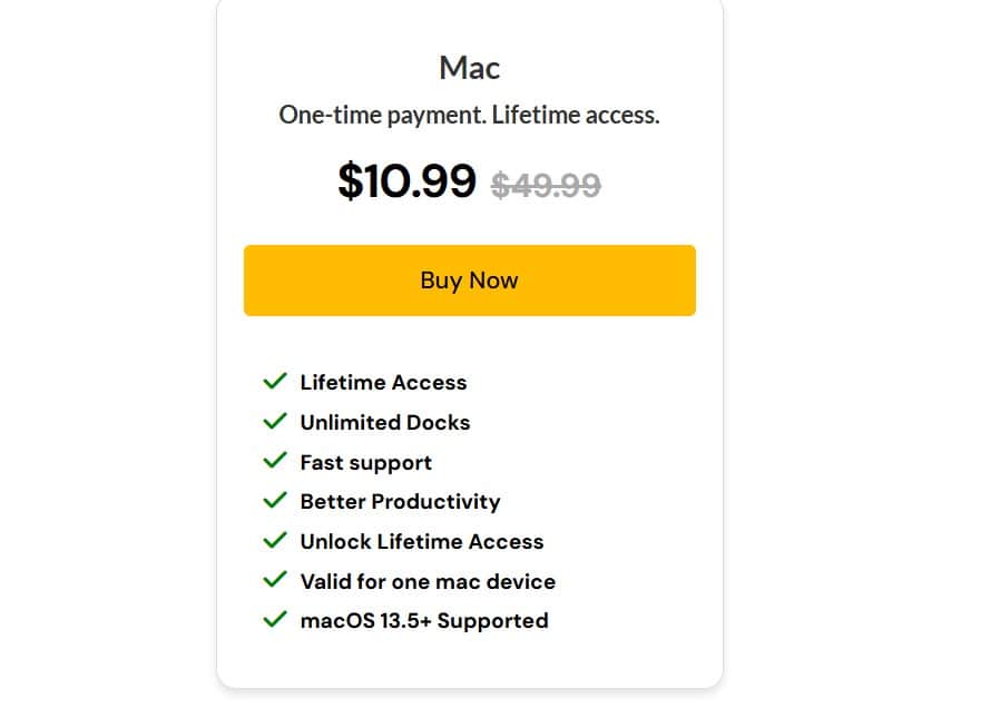 DockFlow Lifetime Deal: macOS Dock Organizer 3 DockFlow dealmirror price