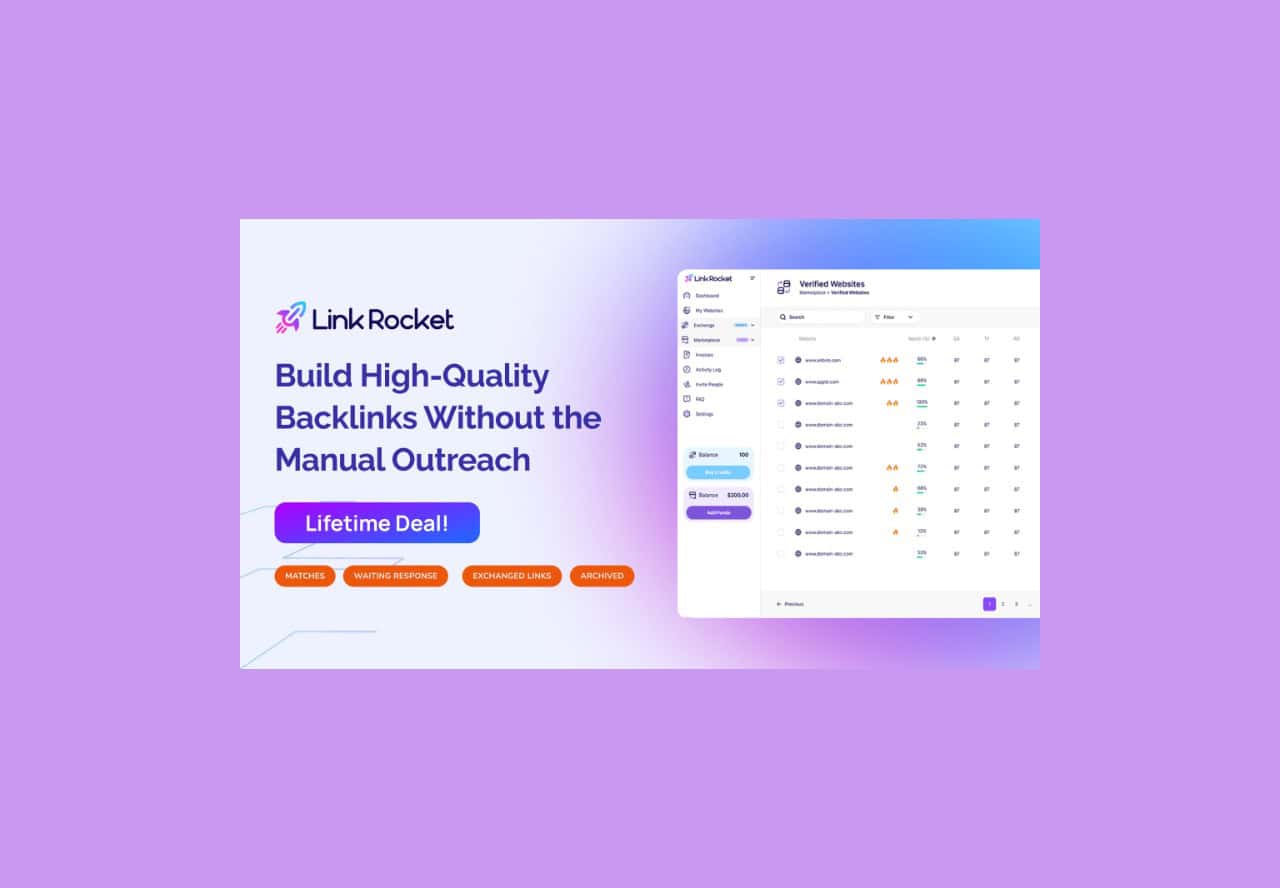 LinkRocket lifetime deal on rockethub