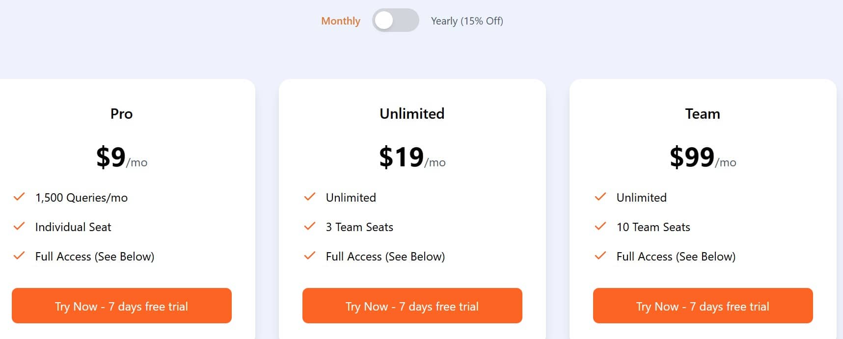 Nily AI regular pricing