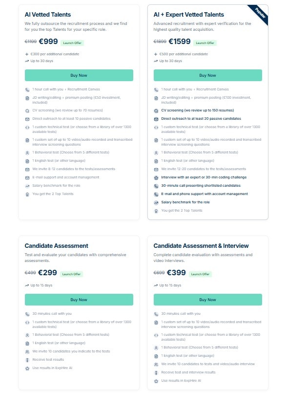 exphire ai regular pricing