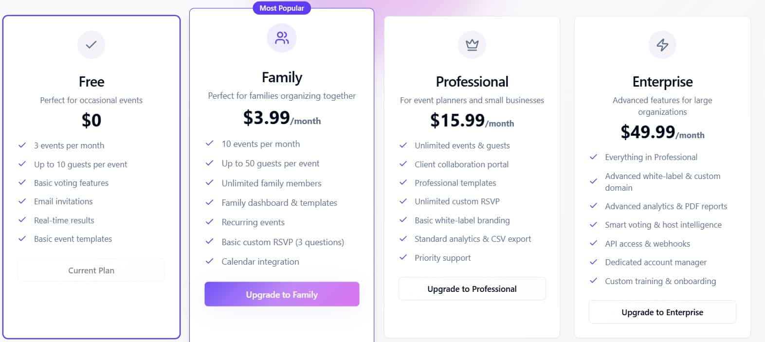 eventdatepicker regular pricing