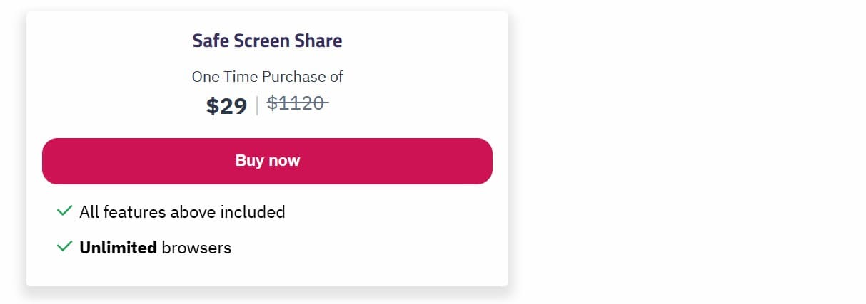 safe screen share saaszilla price