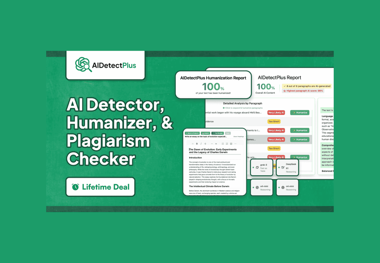 AIDetectPlus Lifetime Deal on Rockethub