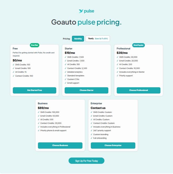GoAuto Pulse regular pricing