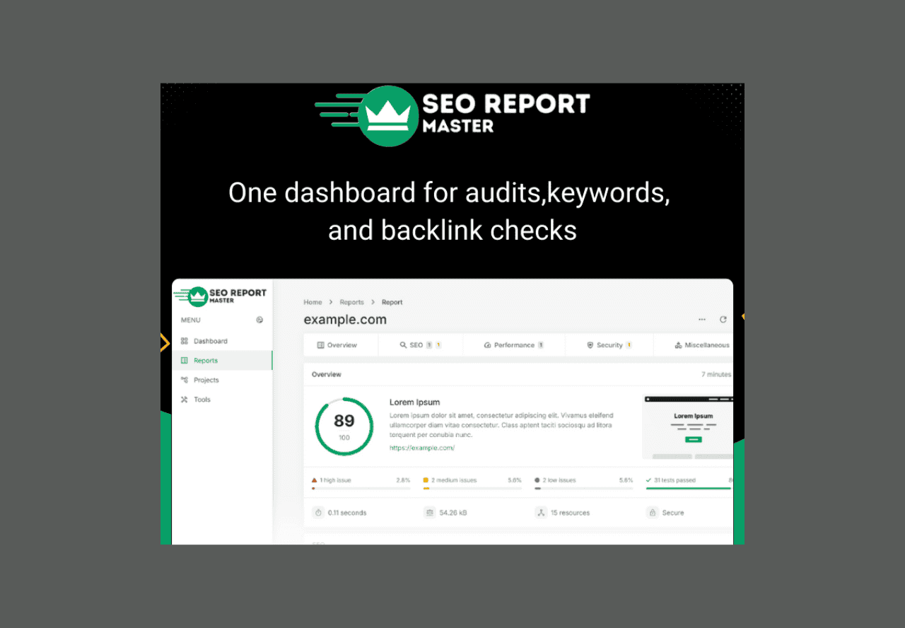 SEO Report Master lifetime deal on Dealmirror