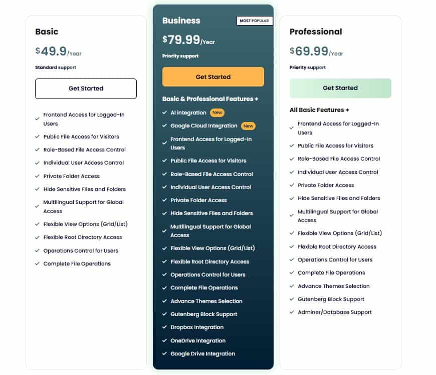 Advance file manager regular pricing 