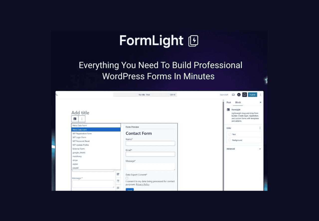 FormLight Lifetime Deal: WordPress Form Builder 3