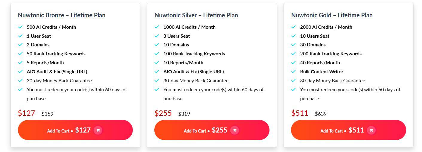 Nuwtonic dealify price